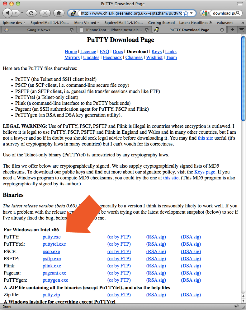 putty download